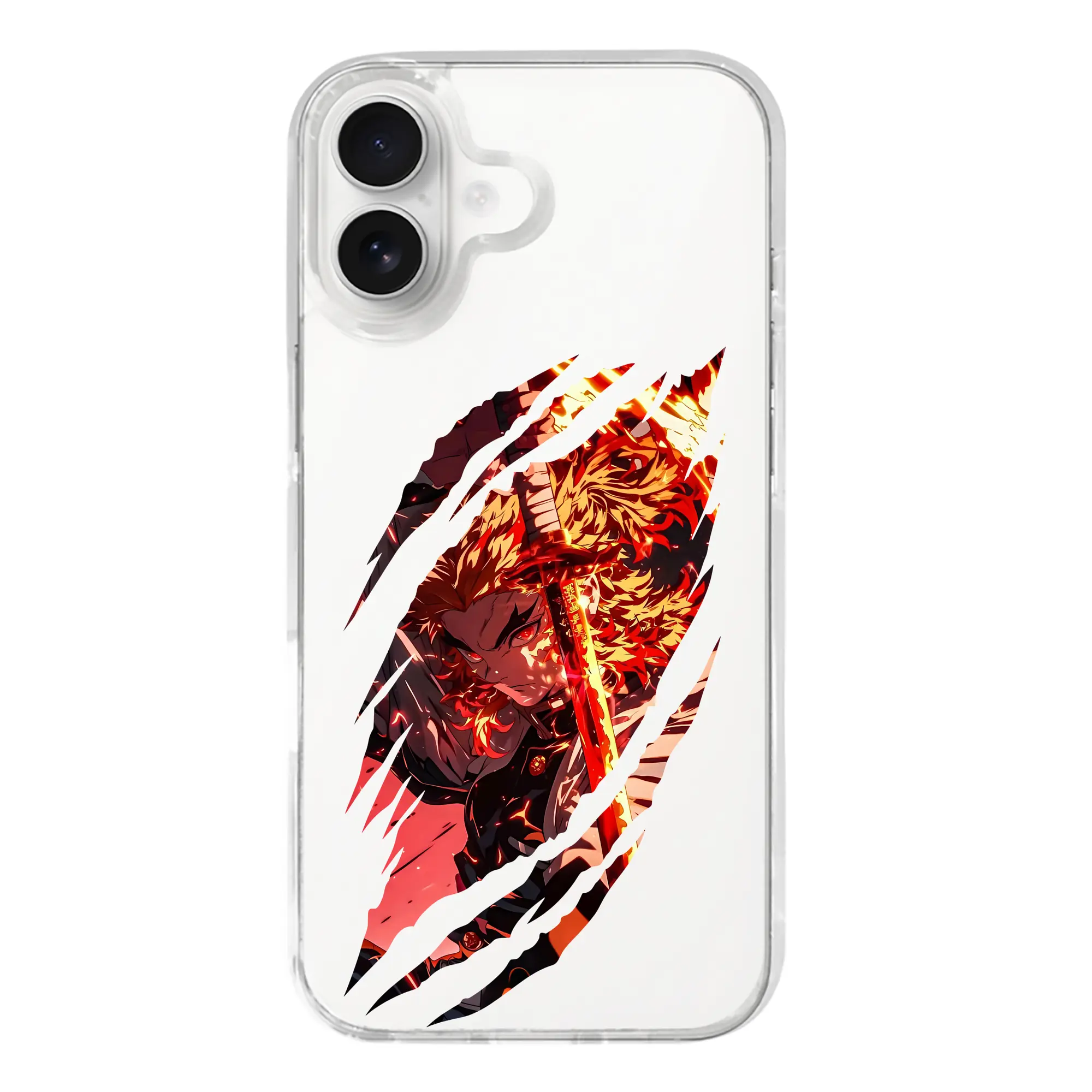 鬼滅の刃 グッズ,煉獄 杏寿郎 - iPhone 17シリーズ 透明スマホケース – 薄型・耐衝撃・精密フィット保護カバー